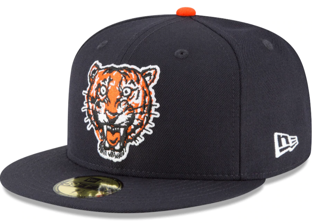 Detroit Tigers New Era Navy Cooperstown Collection Wool 59FIFTY Fitted Hat for Men product image 1, provided for visual