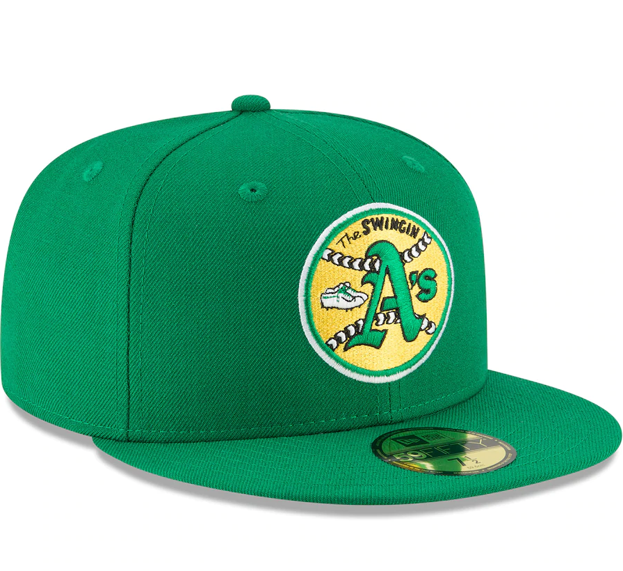 Oakland Athletics New Era Green Cooperstown Collection Wool 59FIFTY Fitted Hat for Men product image 3, provided for visual