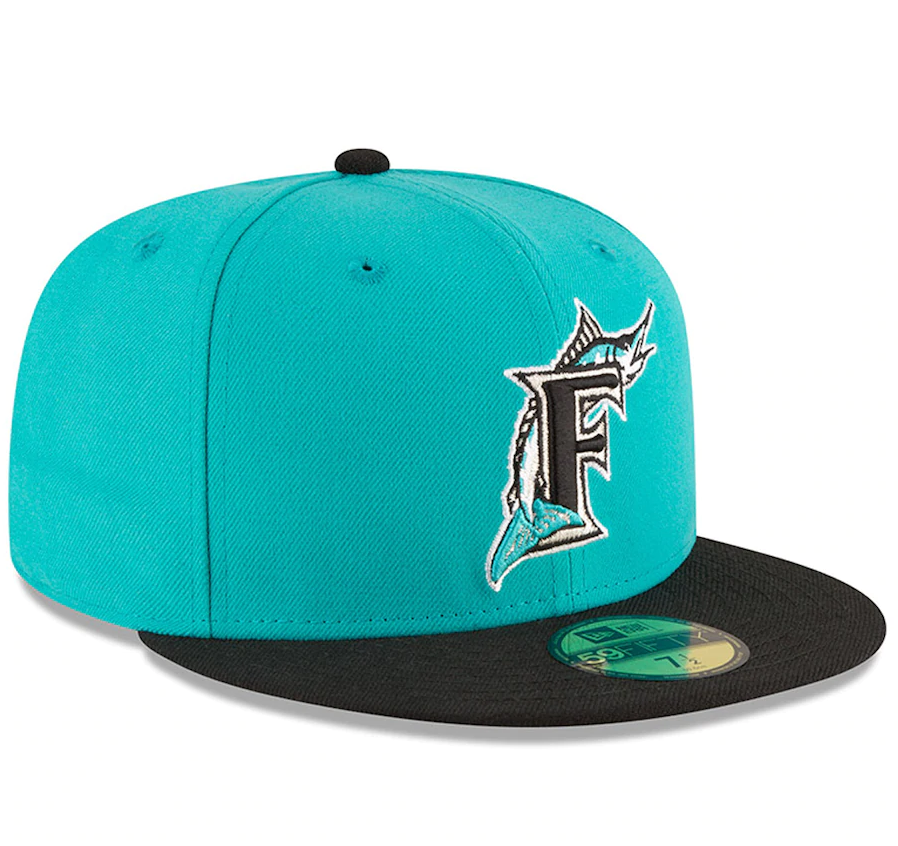 Florida Marlins New Era Aqua 1997 World Series Wool 59FIFTY Fitted Hat for Men product image 3, provided for visual