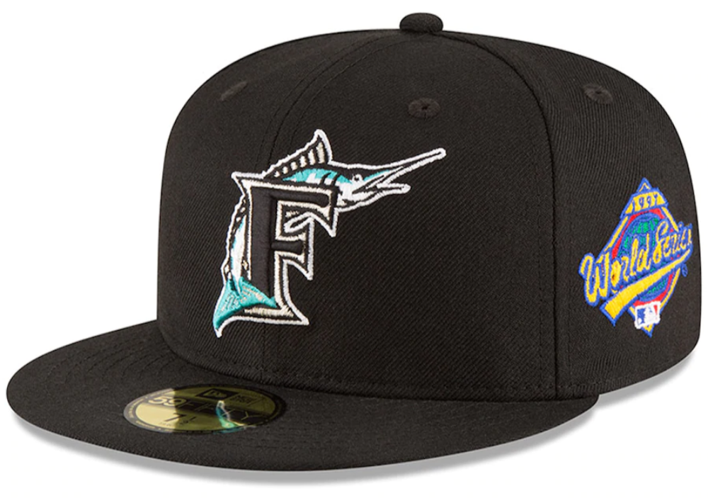 Florida Marlins New Era Black 1997 World Series Wool 59FIFTY Fitted Hat for Men product image 1, provided for visual