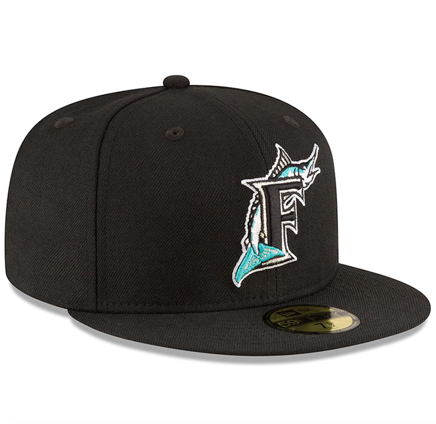 Florida Marlins New Era Black 1997 World Series Wool 59FIFTY Fitted Hat for Men product image 3, provided for visual