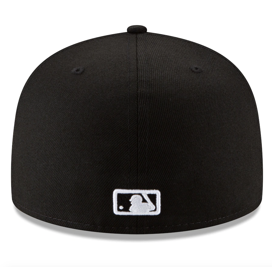 Los Angeles Dodgers New Era B-Dub 59FIFTY Fitted Hat - Black product image 4, provided for visual reference and product