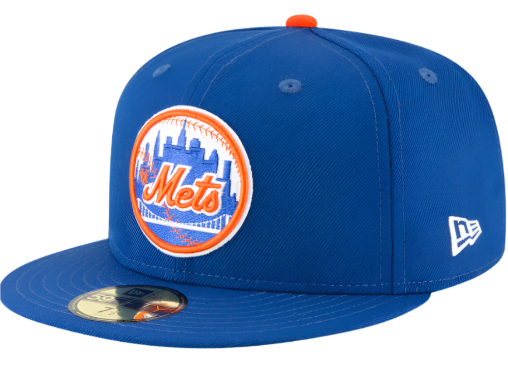 New York Mets New Era Blue 1962 Cooperstown Collection Wool 59FIFTY Fitted Hat for Men product image 1, provided for visual