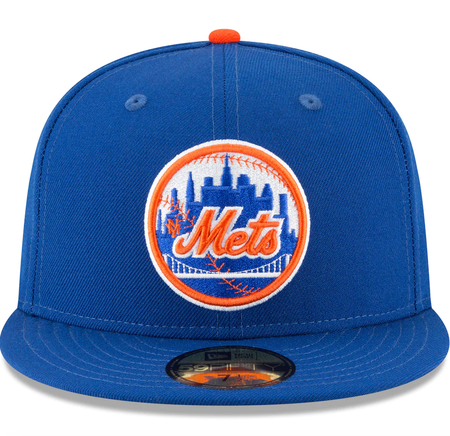 New York Mets New Era Blue 1962 Cooperstown Collection Wool 59FIFTY Fitted Hat for Men product image 2, provided for visual