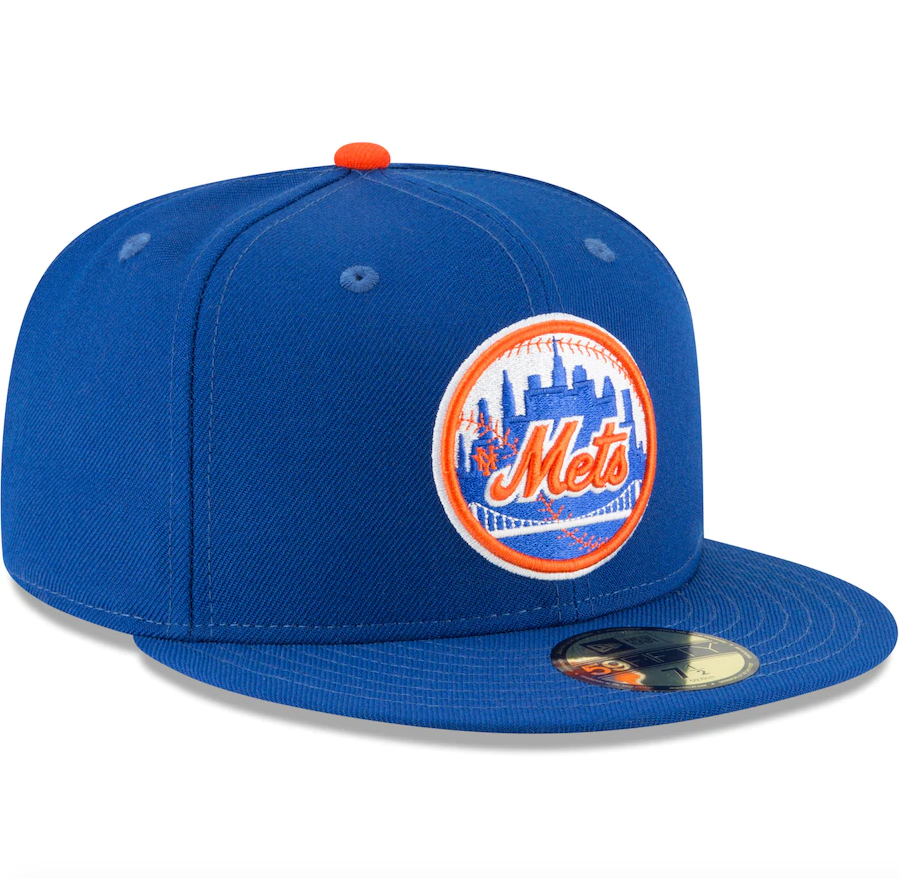New York Mets New Era Blue 1962 Cooperstown Collection Wool 59FIFTY Fitted Hat for Men product image 3, provided for visual