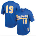 Milwaukee Brewers Robin Yount Mitchell & Ness Royal Cooperstown Collection 1991 Mesh Batting Practice Jersey for Men product