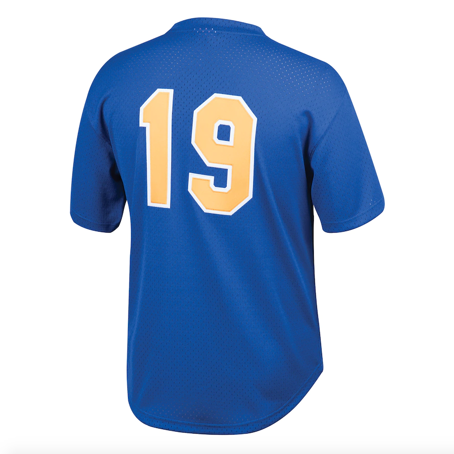 Milwaukee Brewers Robin Yount Mitchell & Ness Royal Cooperstown Collection 1991 Mesh Batting Practice Jersey for Men product