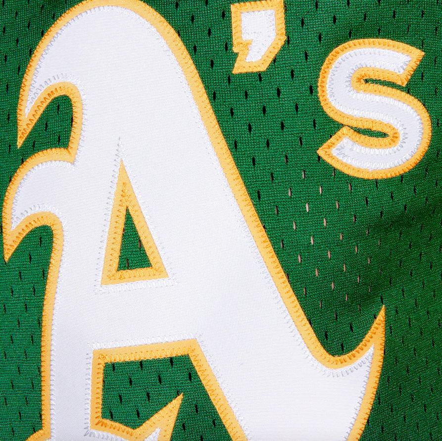 Oakland Athletics Reggie Jackson Mitchell & Ness Green Cooperstown 1987 Mesh Batting Practice Jersey for Men product image