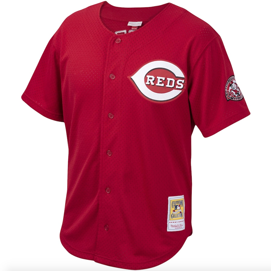 Men’s Cincinnati Reds Ken Griffey Jr. Mitchell & Ness Red Cooperstown Collection Batting Practice Jersey product image 2,