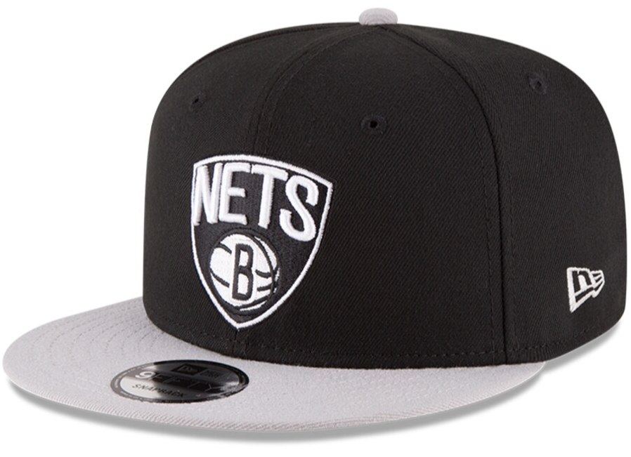 Brooklyn Nets New Era Black/Gray 2-Tone 9FIFTY Adjustable Snapback Hat for Men product image 1, provided for visual