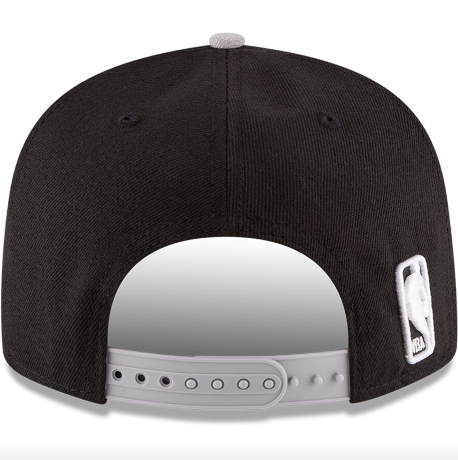 Brooklyn Nets New Era Black/Gray 2-Tone 9FIFTY Adjustable Snapback Hat for Men product image 4, provided for visual