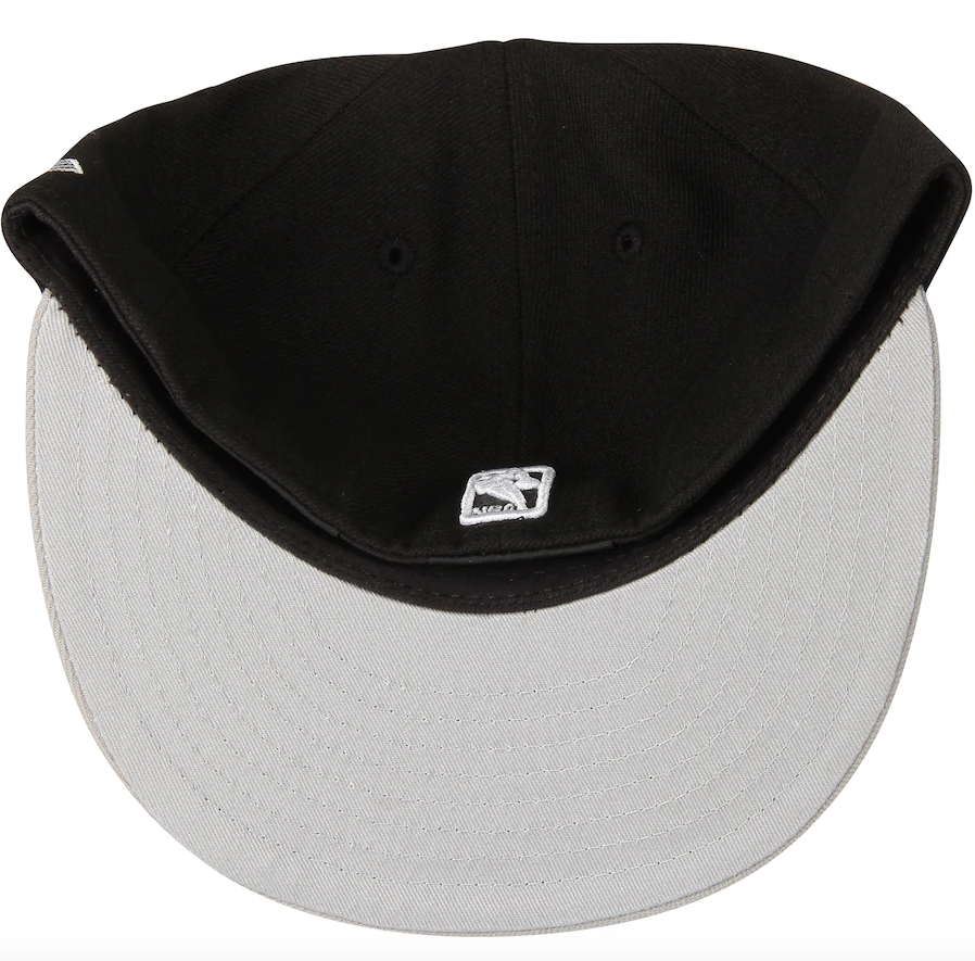 Brooklyn Nets New Era Black/Gray Official Team Color 2Tone 59FIFTY Fitted Hat for Men product image 5, provided for visual