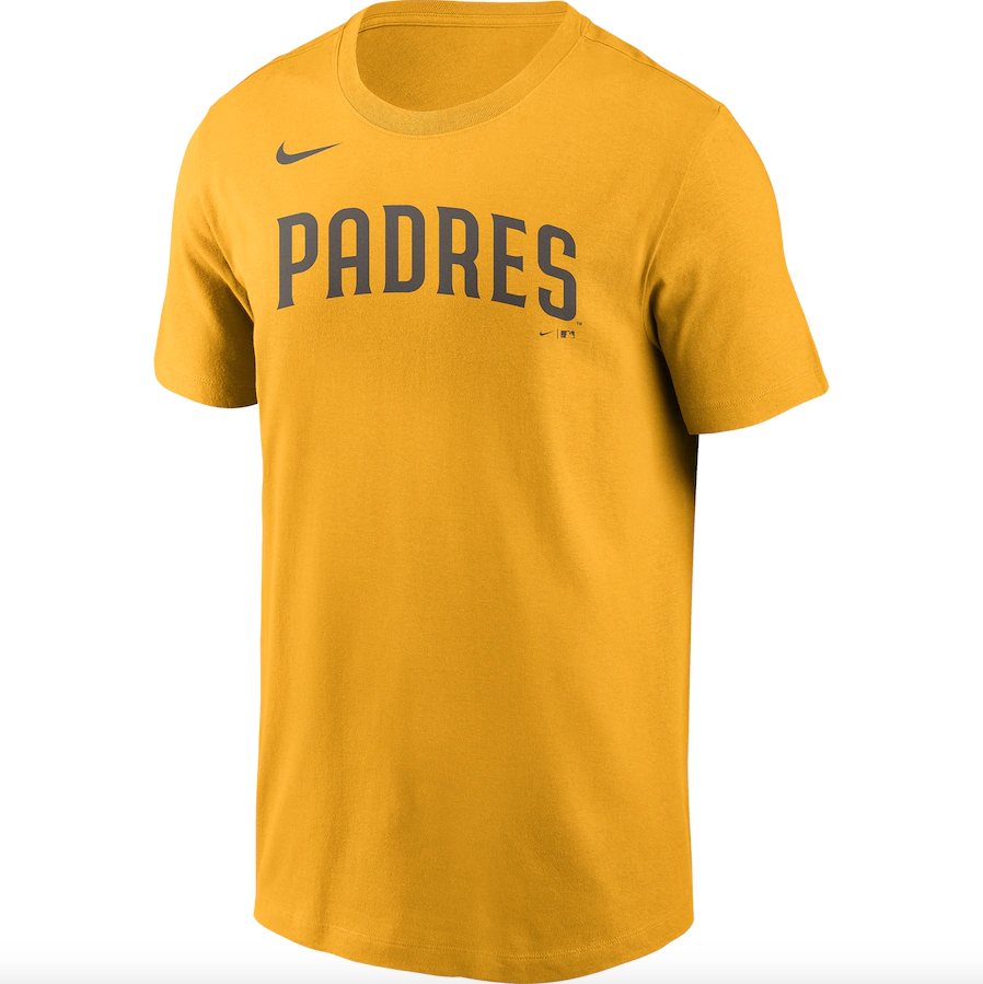 San Diego Padres Fernando Tatís Jr. Nike Gold Name & Number T-Shirt for Men product image 2, provided for visual reference