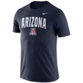 Arizona Wildcats Nike Arch Suede T-Shirt- Navy for Men product image 1, provided for visual reference and product detail