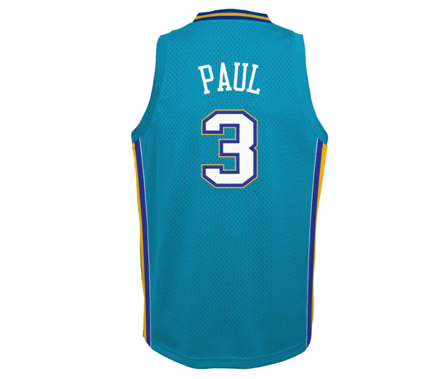 Youth Chris Paul New Orleans Hornets Mitchell & Ness Teal 2005-06 Hardwood Classics Swingman Jersey product image 3,