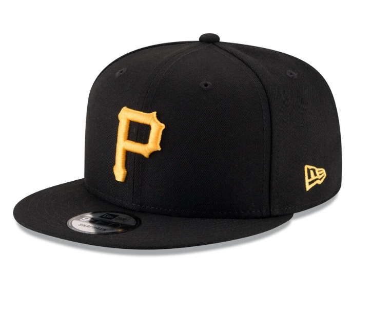 Mens Pittsburgh Pirates Black 9FIFTY Basic Snapback By New Era product image 1, provided for visual reference and product