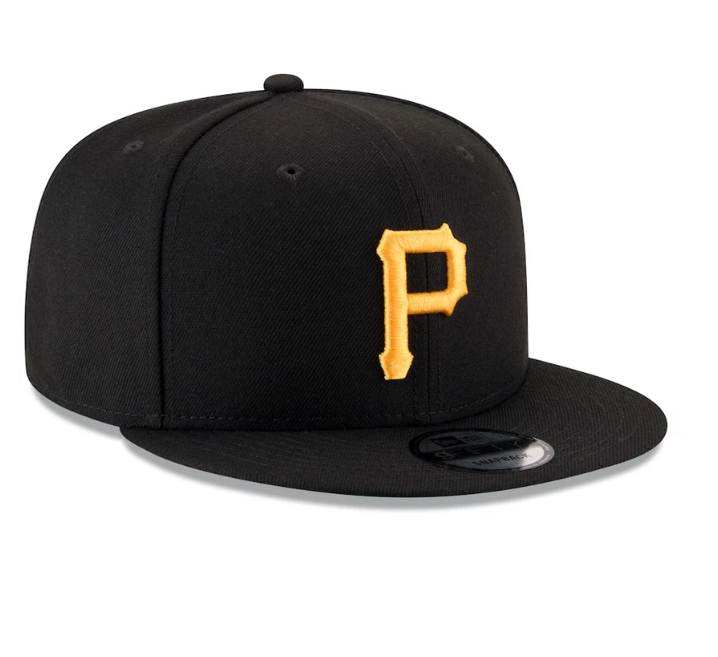 Mens Pittsburgh Pirates Black 9FIFTY Basic Snapback By New Era product image 2, provided for visual reference and product