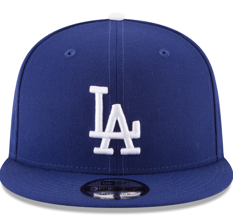 Los Angeles Dodgers New Royal Blue Basic 9FIFTY Snapback Hat for Men product image 2, provided for visual reference and