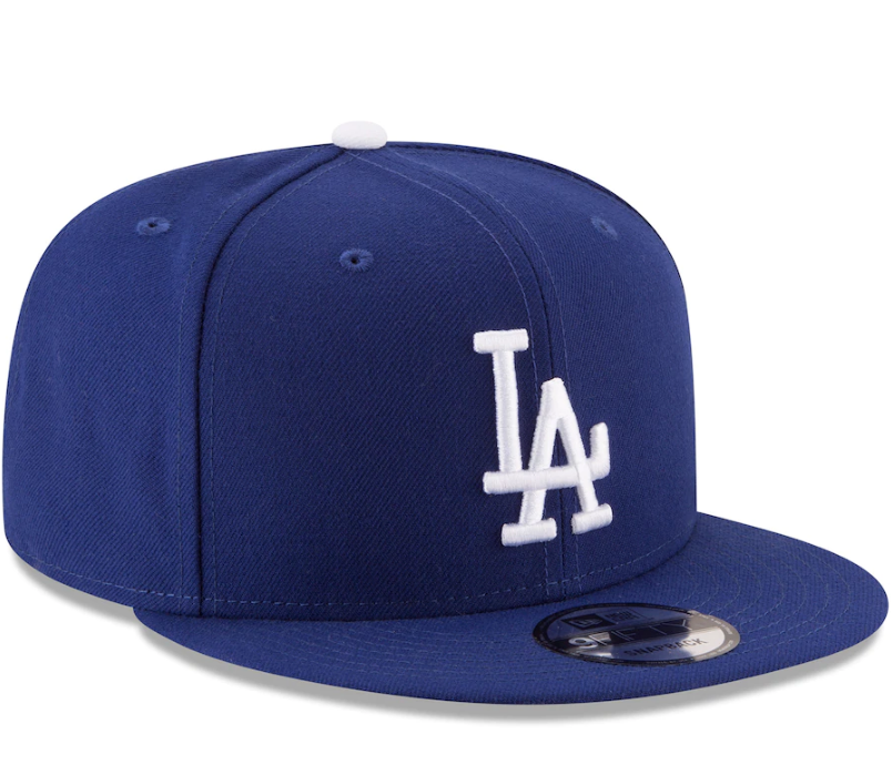 Los Angeles Dodgers New Royal Blue Basic 9FIFTY Snapback Hat for Men product image 3, provided for visual reference and