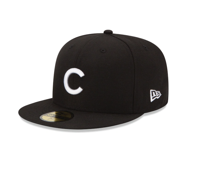 Copy of Men Chicago Cubs Black and White 59FIFTY Fitted Hat product image 1, provided for visual reference and product