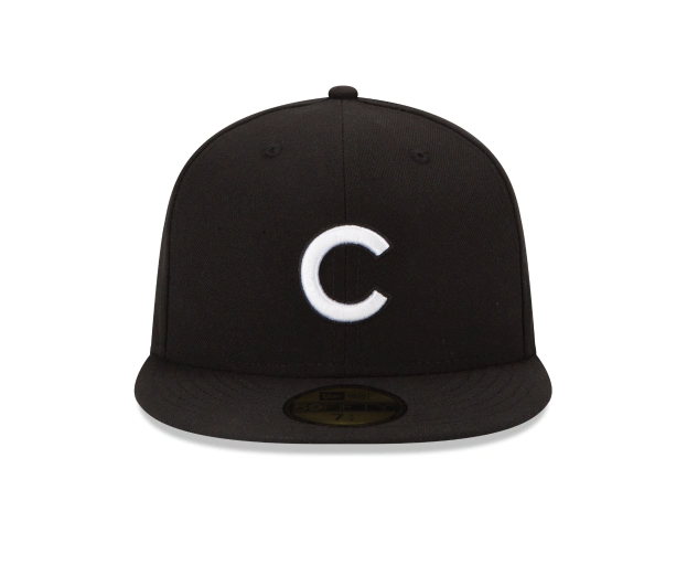Copy of Men Chicago Cubs Black and White 59FIFTY Fitted Hat product image 2, provided for visual reference and product
