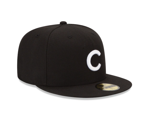 Copy of Men Chicago Cubs Black and White 59FIFTY Fitted Hat product image 3, provided for visual reference and product