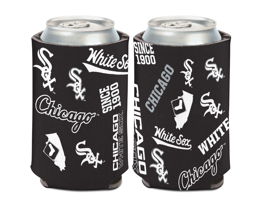 Chicago White Sox Scatter Can Cooler 12 Oz. product image 1, provided for visual reference and product detail review