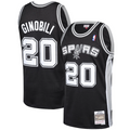San Antonio Spurs Manu Ginobili Mitchell & Ness Black 2002-03 Hardwood Classics Swingman Jersey for Men product image 1,