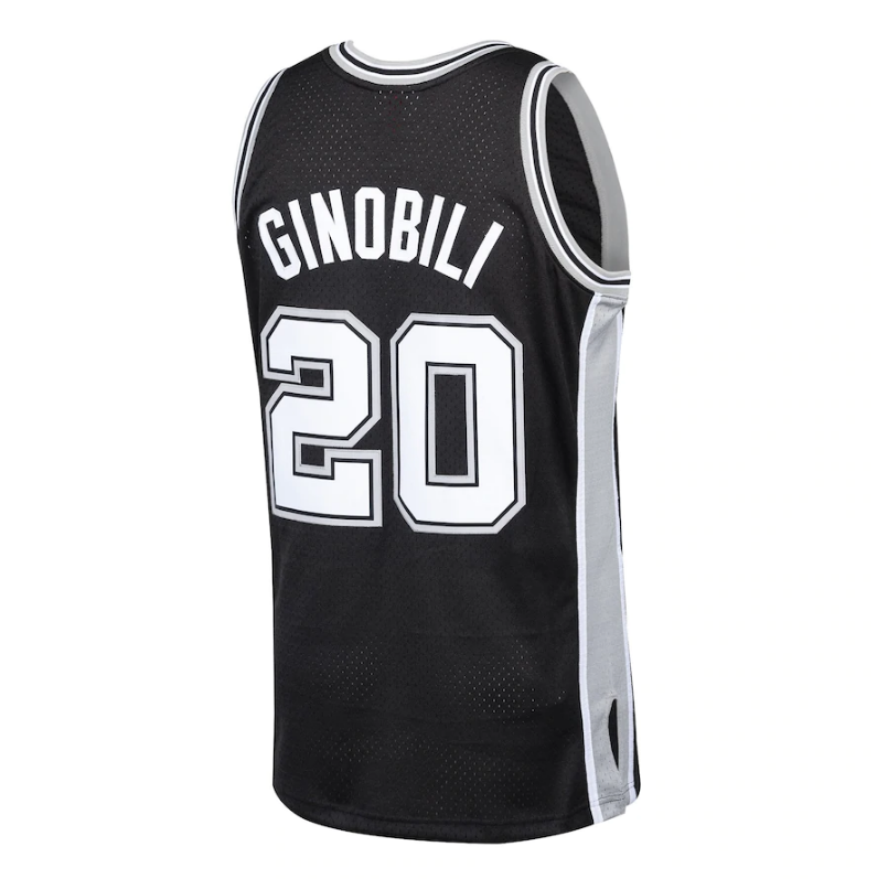 San Antonio Spurs Manu Ginobili Mitchell & Ness Black 2002-03 Hardwood Classics Swingman Jersey for Men product image 3,