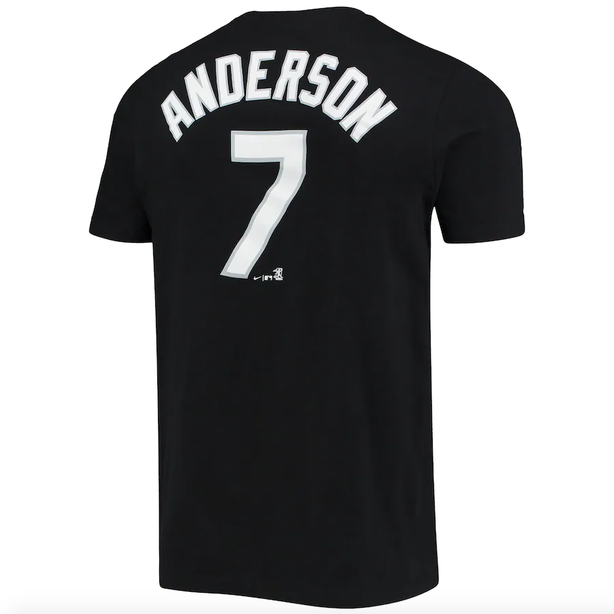 Chicago White Sox Tim Anderson Nike Black Name & Number T-Shirt for Men product image 3, provided for visual reference and