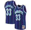 Men’s Alonzo Mourning Charlotte Hornets 1994-95 Purple Swingman Replica Jersey By Mitchell & Nessi product image 1, provided