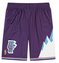 Utah Jazz Mitchell and Ness Hardwood Classics Purple Road Swingman Shorts for Men product image 1, provided for visual