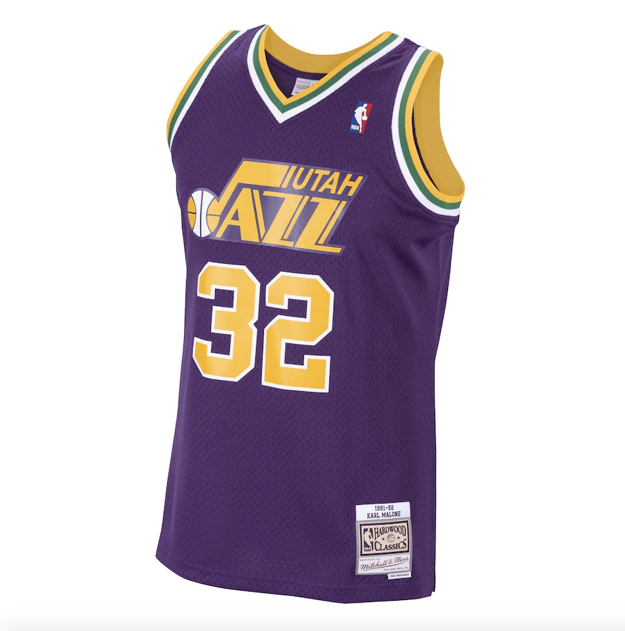 Mitchell & Ness Karl Malone Utah Jazz 1991-92 Road Purple Swingman Jersey for Men product image 2, provided for visual