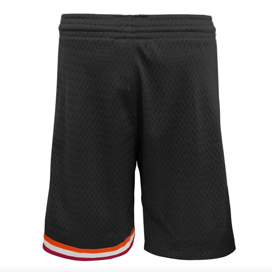 Miami Heat Mitchell and Ness Hardwood Classics Black 1996-97 Swingman Shorts for Men product image 2, provided for visual