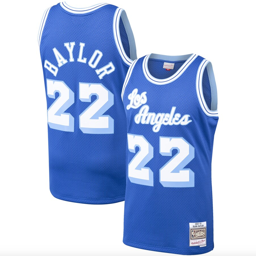 Los Angeles Lakers Elgin Baylor Mitchell & Ness Royal Hardwood Classics 1960-61 Swingman Jersey for Men product image 1,