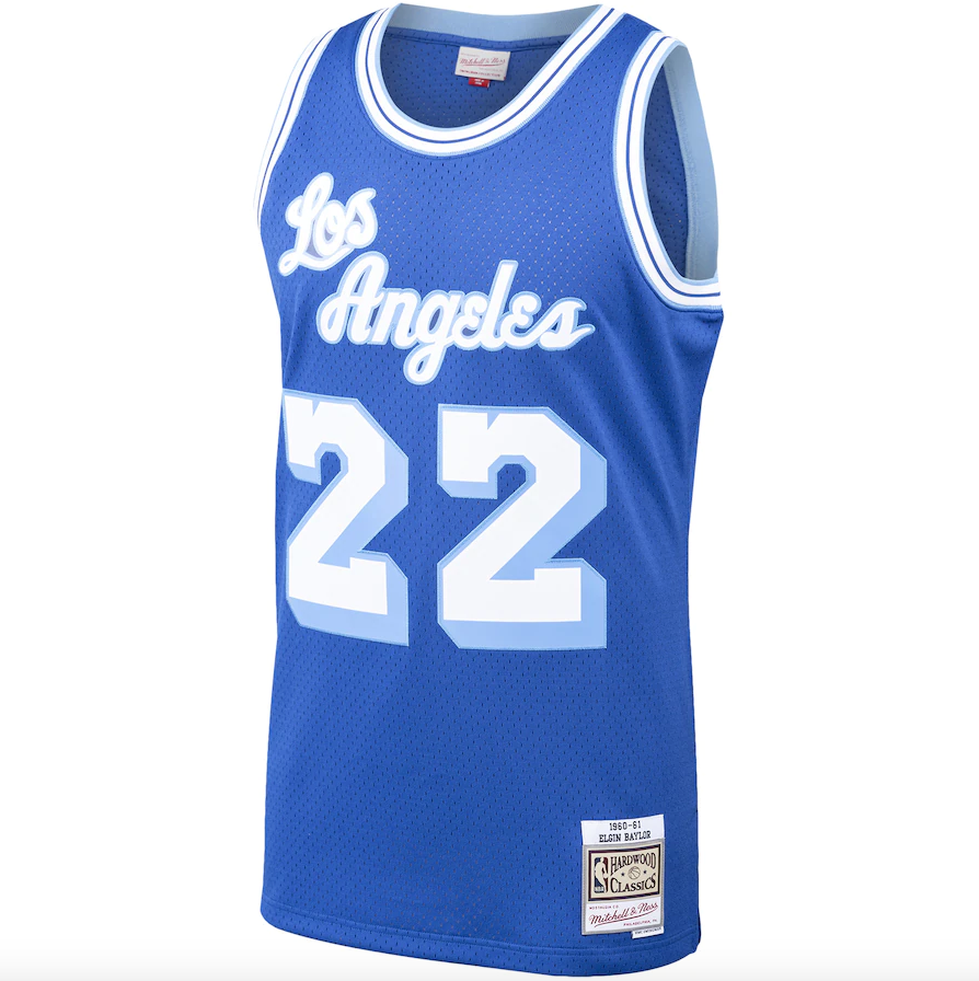 Los Angeles Lakers Elgin Baylor Mitchell & Ness Royal Hardwood Classics 1960-61 Swingman Jersey for Men product image 2,