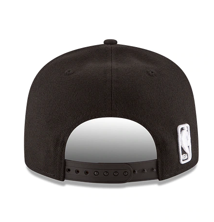 Brooklyn Nets New Era Black Official Team Color 9FIFTY Adjustable Snapback Hat for Men product image 7, provided for visual
