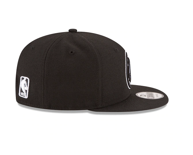Brooklyn Nets New Era Black Official Team Color 9FIFTY Adjustable Snapback Hat for Men product image 6, provided for visual