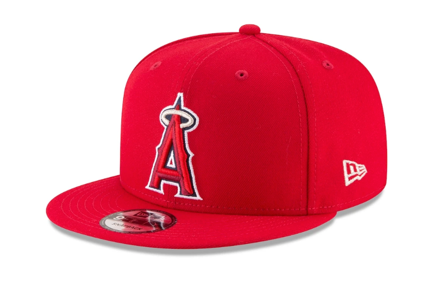 Mens Anaheim Angels Red 9FIFTY Basic Snapback By New Era product image 1, provided for visual reference and product detail