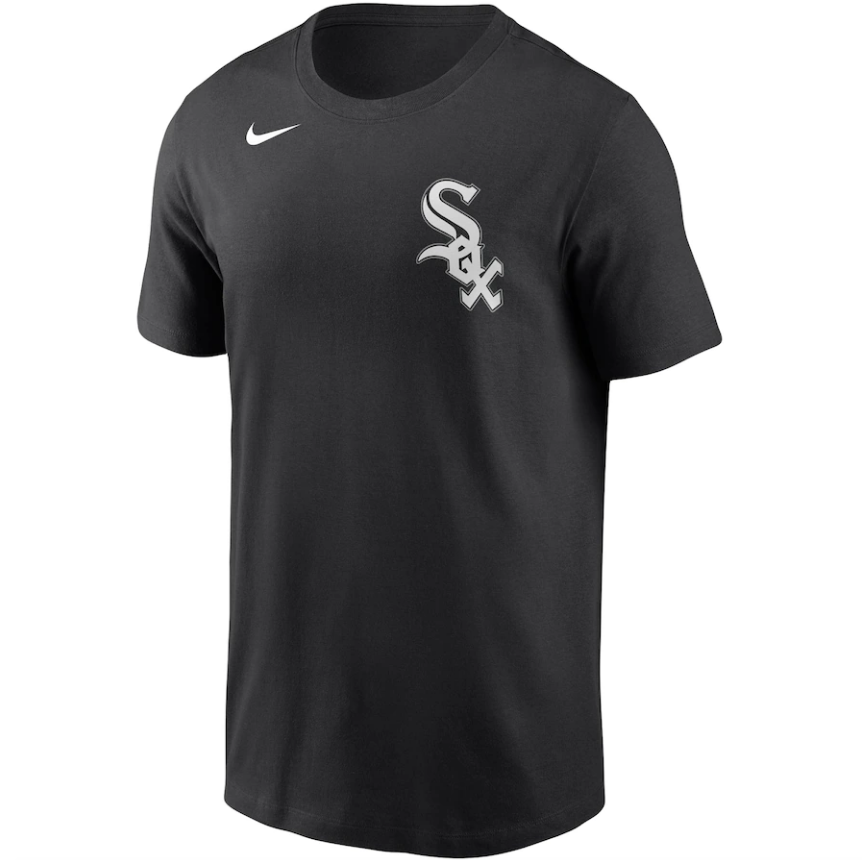 Chicago White Sox Eloy Jimenez Nike Black Name & Number T-Shirt for Men product image 2, provided for visual reference and