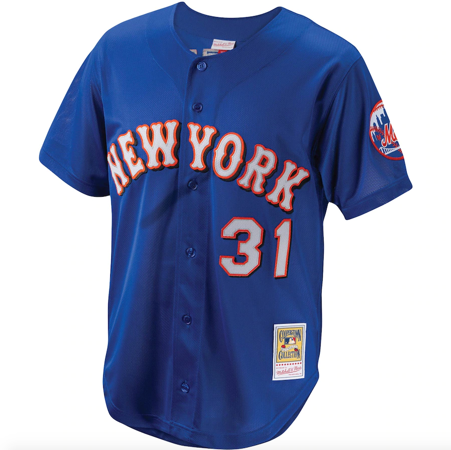 Mitchell & Ness Mike Piazza New York Mets Royal Cooperstown Collection Batting Practice Jersey for Men product image 2,