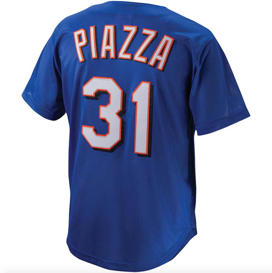 Mitchell & Ness Mike Piazza New York Mets Royal Cooperstown Collection Batting Practice Jersey for Men product image 3,