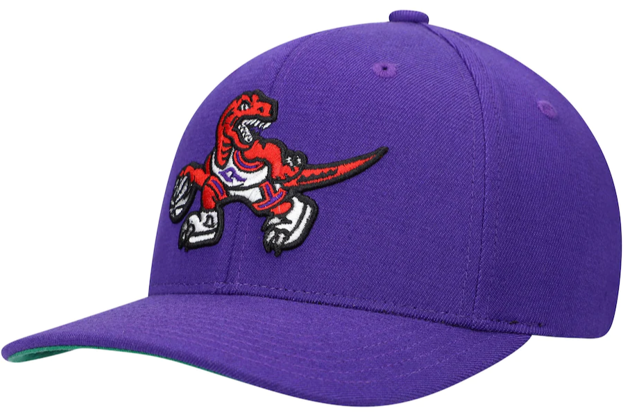 Mens NBA Toronto Raptors Purple Team Ground Snapback Hat By Mitchell And Ness product image 1, provided for visual reference