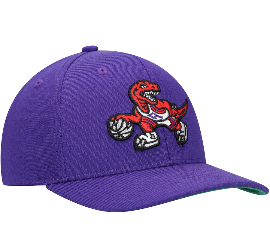 Mens NBA Toronto Raptors Purple Team Ground Snapback Hat By Mitchell And Ness product image 3, provided for visual reference