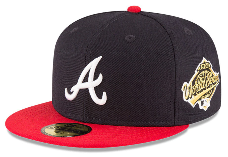 Atlanta Braves New Era 1995 World Series Wool 59FIFTY Fitted Hat - Navy product image 1, provided for visual reference and