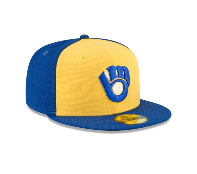 Milwaukee Brewers Cooperstown Collection 1978 59Fifty Fitted Royal/ Yellow Hat product image 3, provided for visual