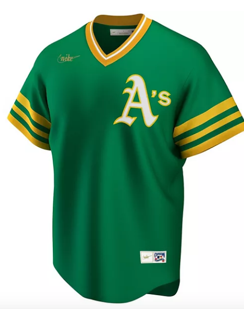 Oakland Athletics Nike Kelly Green Road Cooperstown Collection Team Jersey for Men product image 2, provided for visual