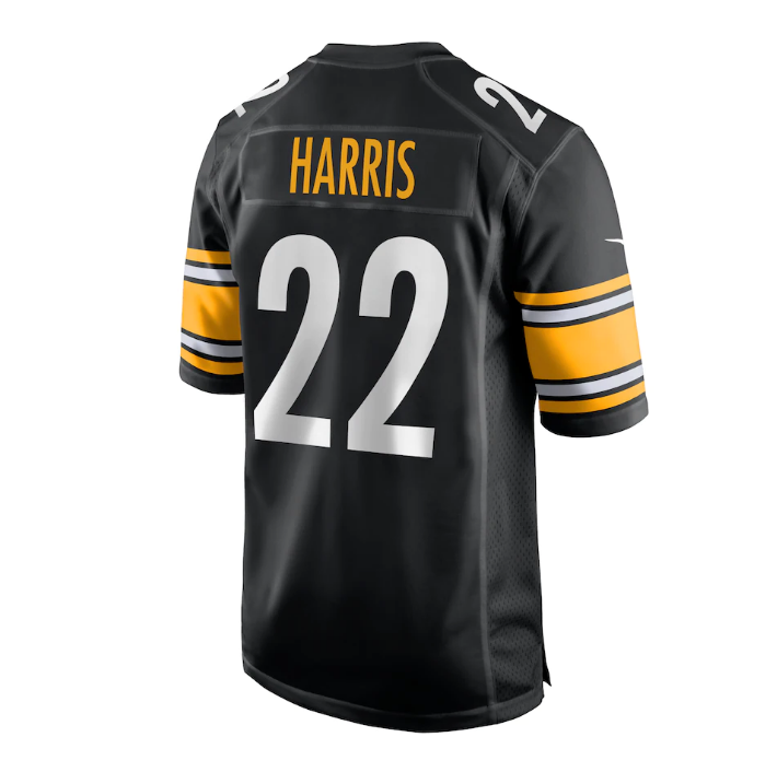 Youth Pittsburgh Steelers Najee Harris Nike Black Game Jersey product image 3, provided for visual reference and product