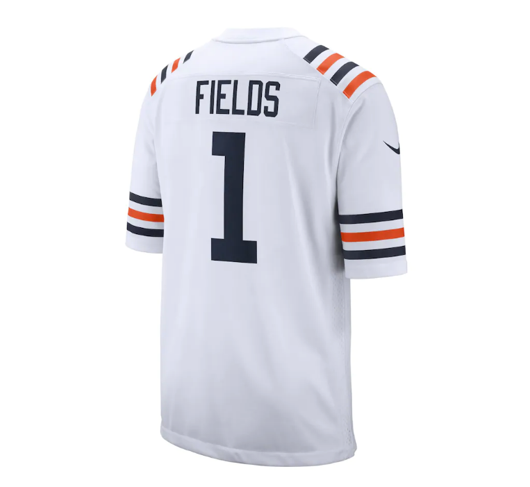 Justin Fields Chicago Bears Youth White Alternate 1936 Classic Game Jersey product image 3, provided for visual reference