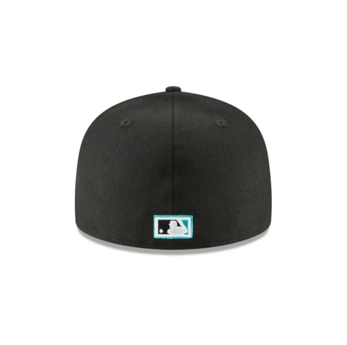 Florida Marlins New Era Black Cooperstown Collection Wool 59FIFTY Fitted Hat for Men product image 4, provided for visual